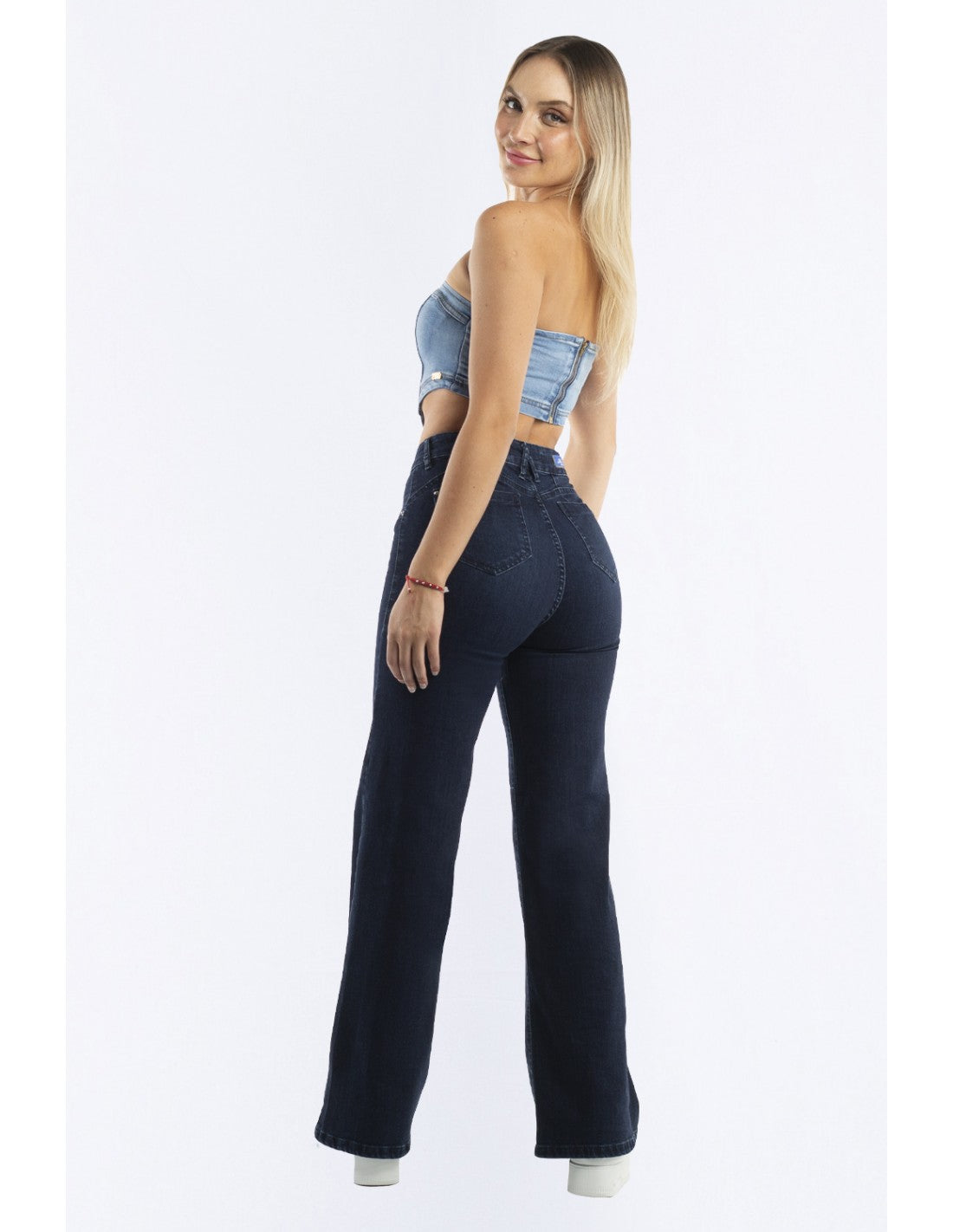 Jeans Mujer Joan Palazzo 3539 Azul