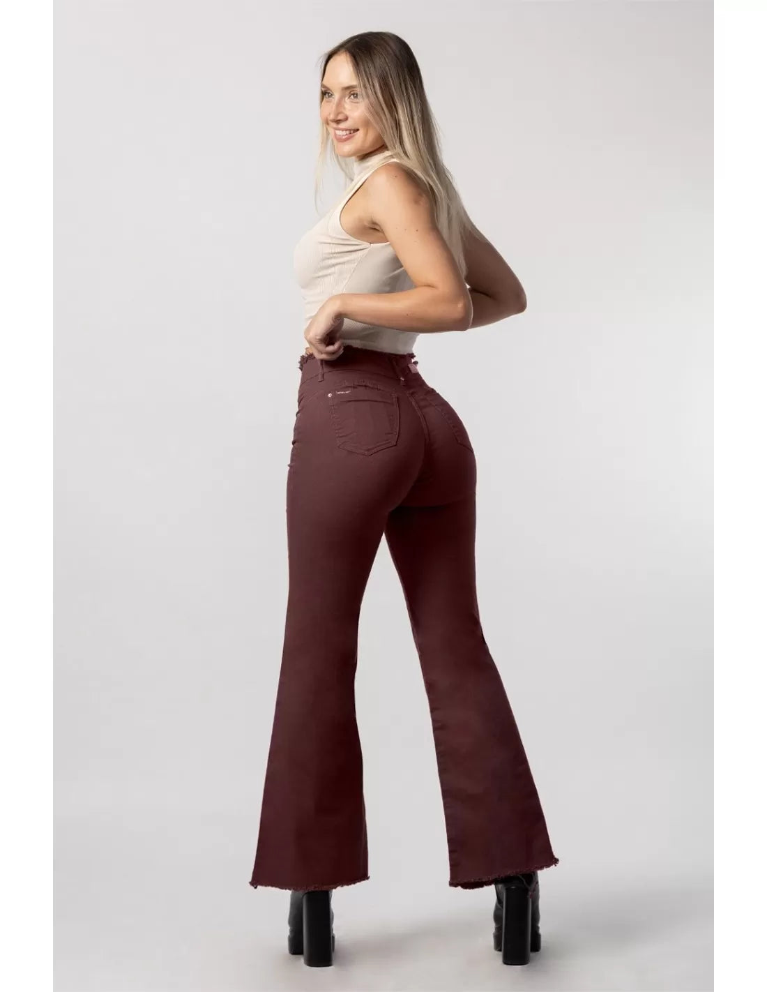 Jeans Mujer Palazzo Rocie Chocolate 3558 Mohicano