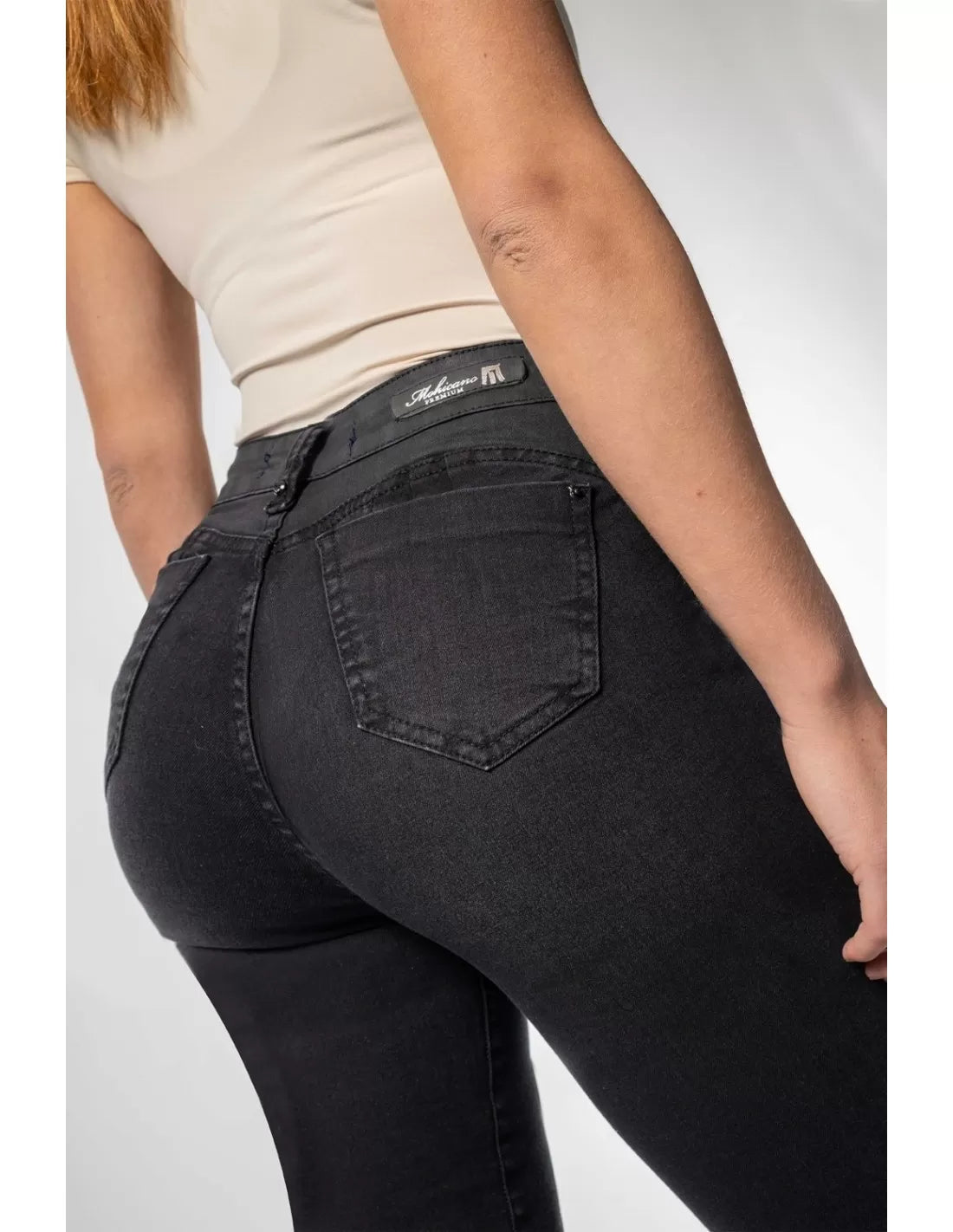 Jeans Mujer Brandy Flare Aplicación Ecocuero 3629 Mohicano