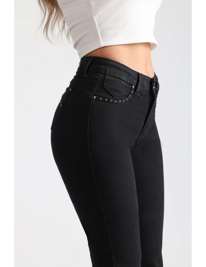Jeans Mujer  Flare 4066-60 Negro