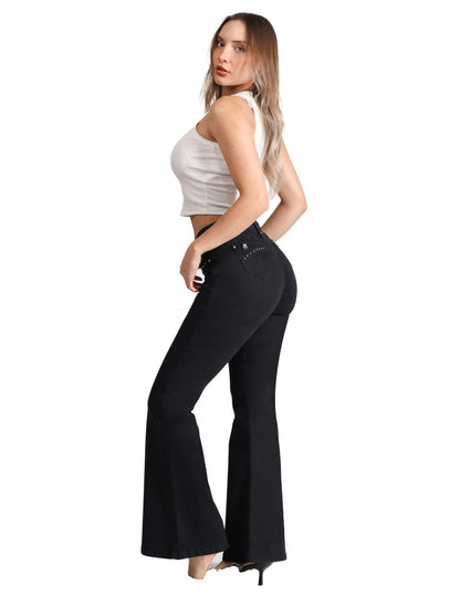 Jeans Mujer  Flare 4066-60 Negro