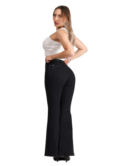 Jeans Mujer  Flare 4066-60 Negro