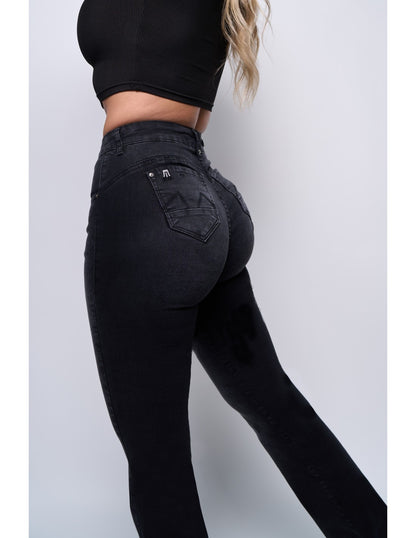 Jeans Mujer Flare Madison 4225 Negro