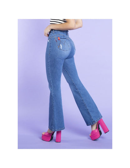 Jeans Mujer Flare 3320 Marcell Azul