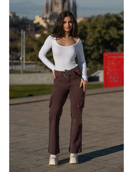 Jeans Mujer Oxford 3853-04 otoño invierno Café