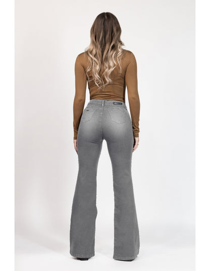 Jeans Mujer Palazzo 3954-02 Gris