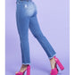 Jeans Mujer Recto 3303 Azul