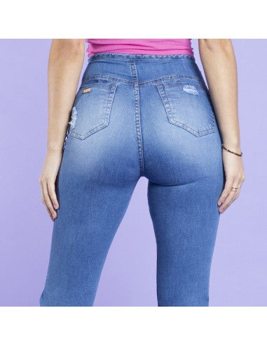 Jeans Mujer Recto 3303 Azul