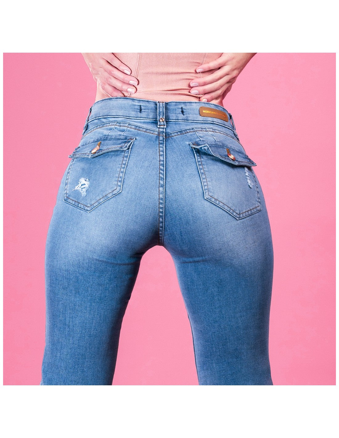 Jeans Mujer Celeste Recto 3326