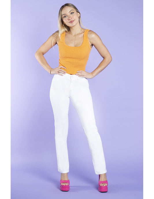 Jeans Mujer Blanco Recto 3363 MARGOT