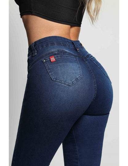 Jeans Mujer Recto 4202 Azul Oscuro