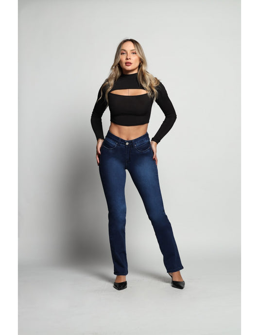 Jeans Mujer Recto 4202 Azul Oscuro