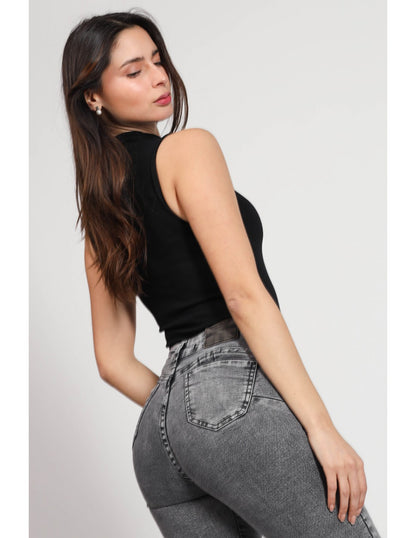 Jeans Mujer Skinny 3941 Gris
