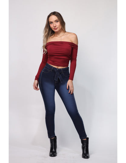 Jeans Mujer Tobillero 3919 Azul Clásico