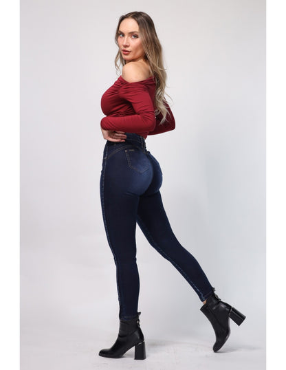 Jeans Mujer Tobillero 3919 Azul Clásico