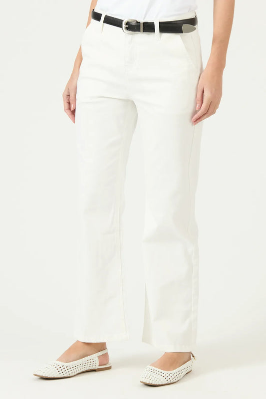 Jeans Mujer Straight Blanco