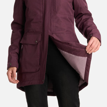Chaqueta Mujer Roble B-Dry Hoody Jacket Melange Vino