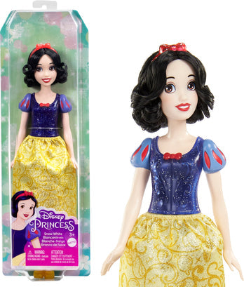 Muñeca Niña Princesa Blanca Nieves Azul Con Amarillo