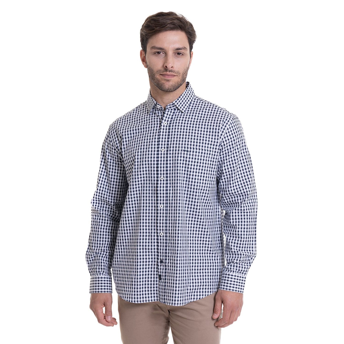 camisa-hombre-brooklyn-cuadrillé-regular-fit-azul-marino