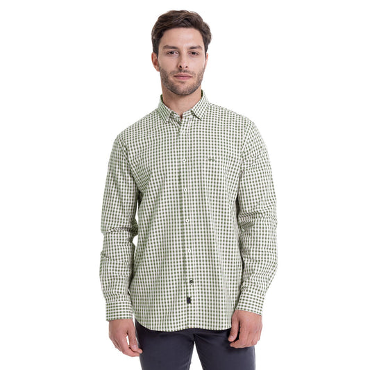 camisa-hombre-brooklyn-cuadrillé-regular-fit-oliva-claro