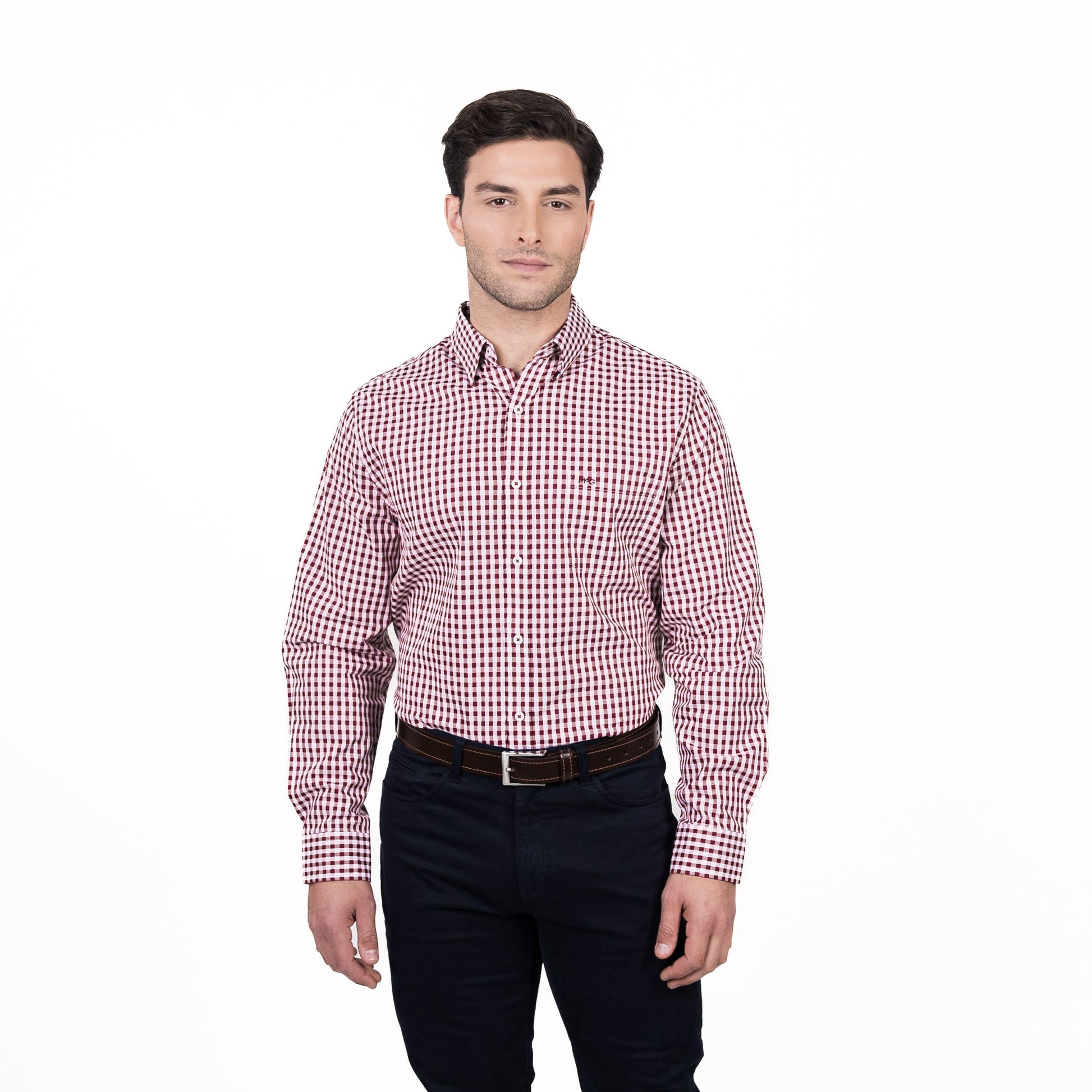 camisa-hombre-brooklyn-cuadrillé-regular-fit-rojo