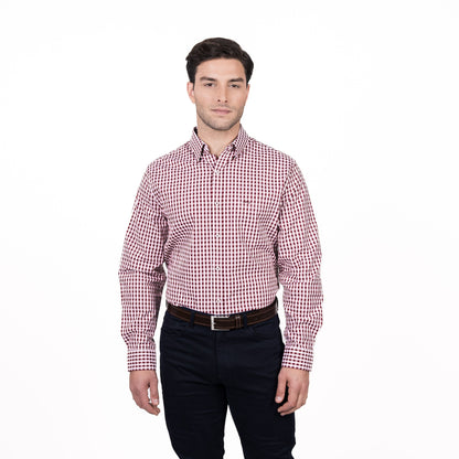 camisa-hombre-brooklyn-cuadrillé-regular-fit-rojo