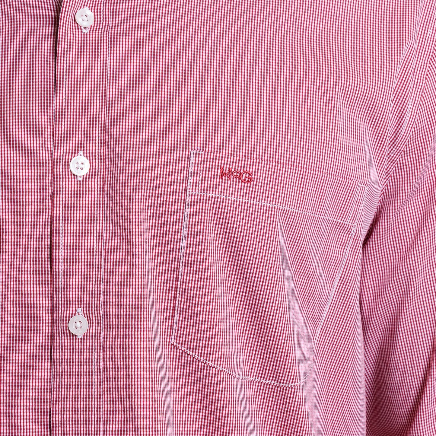 Camisa Hombre Bronx Micro Cuadro Regular Fi Rojo