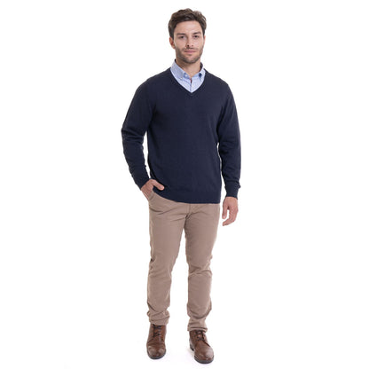 Sweater Hombre Midtown V Neck Azul p. vela