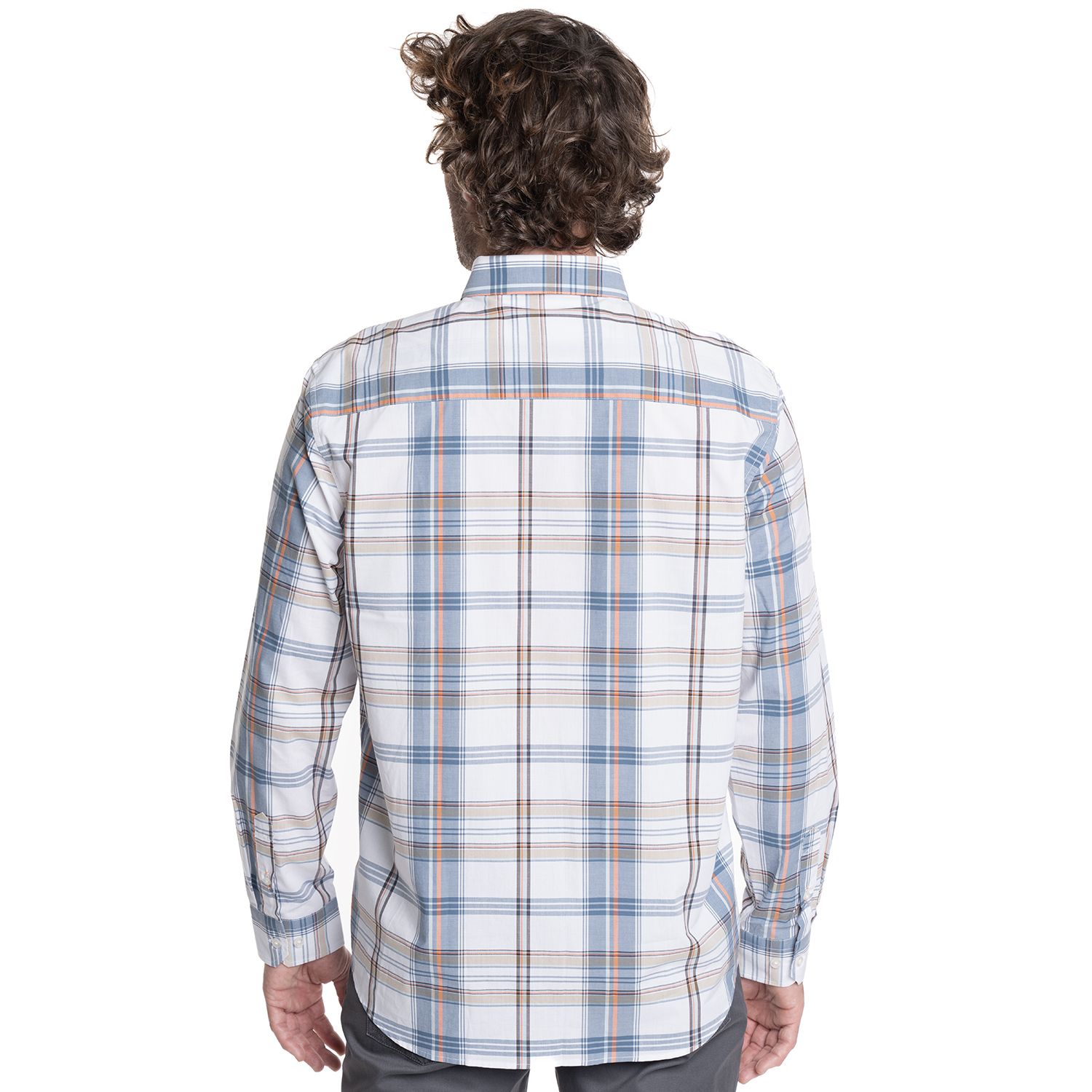 camisa-hombre-manga-larga-escocesa-queens-terracota