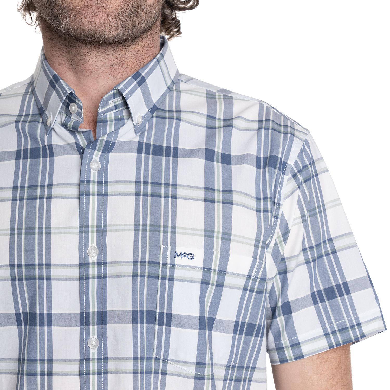 camisa-hombre-manga-corta-escocesa-radio-city-celeste