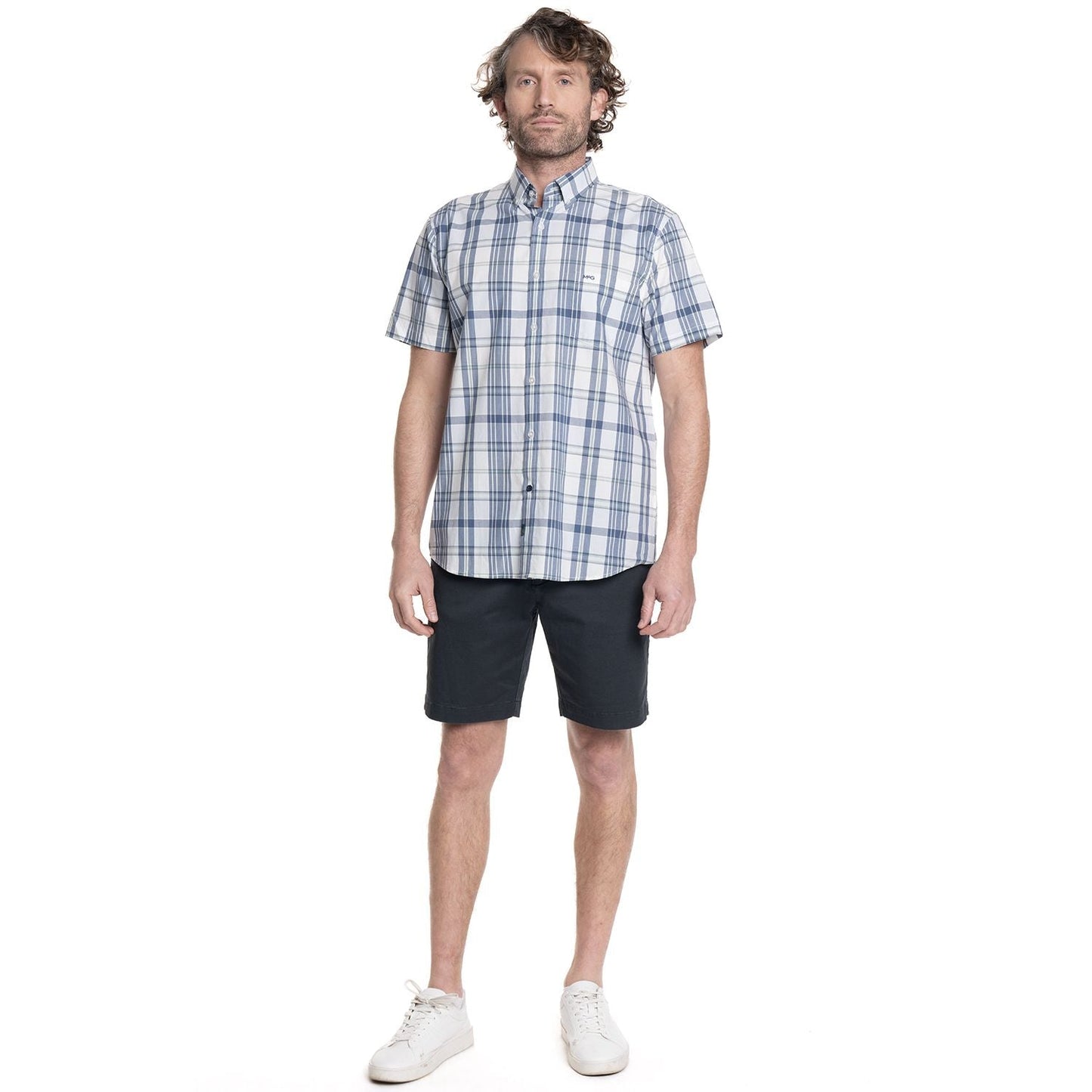 camisa-hombre-manga-corta-escocesa-radio-city-celeste