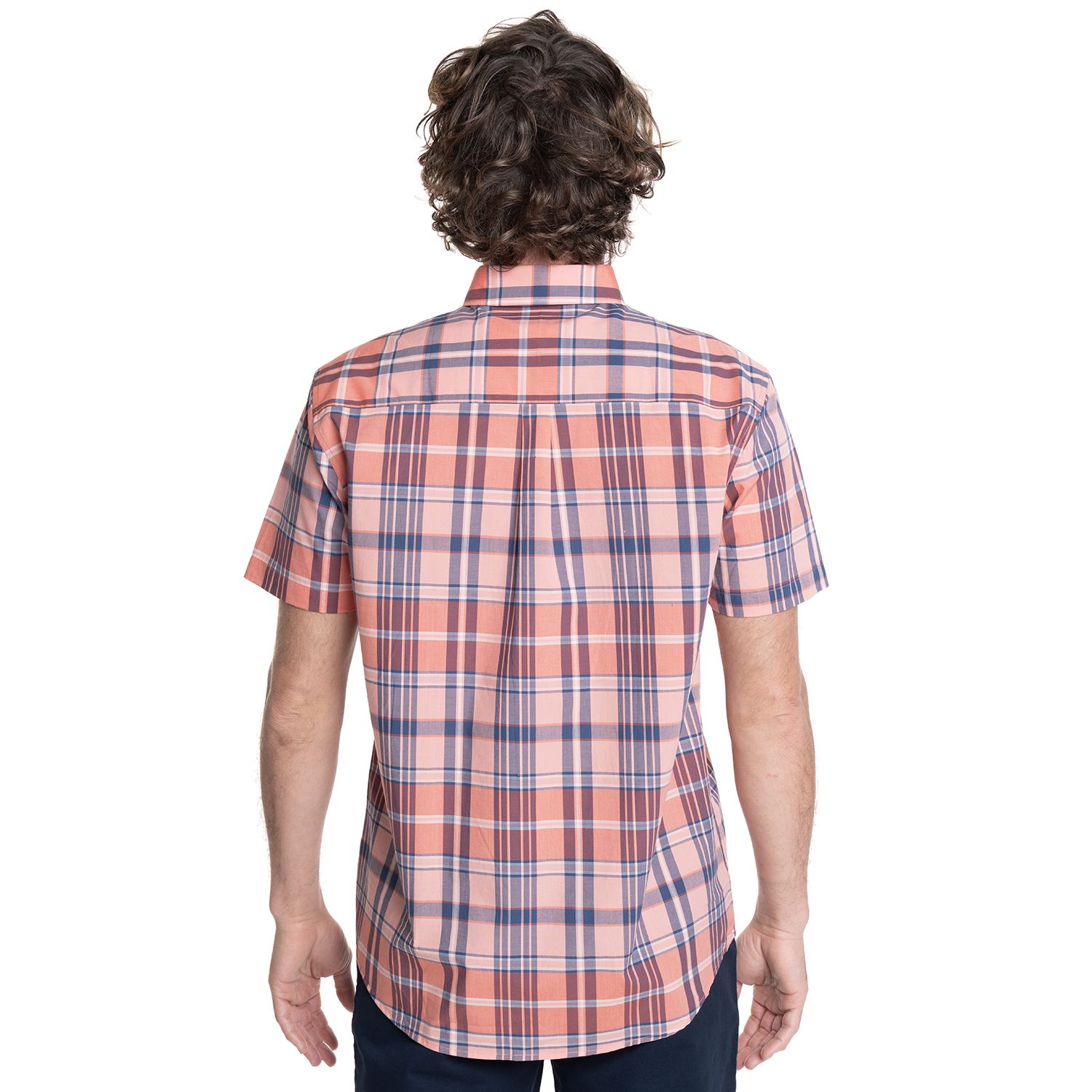 camisa-hombre-manga-corta-escocesa-radio-city-coral