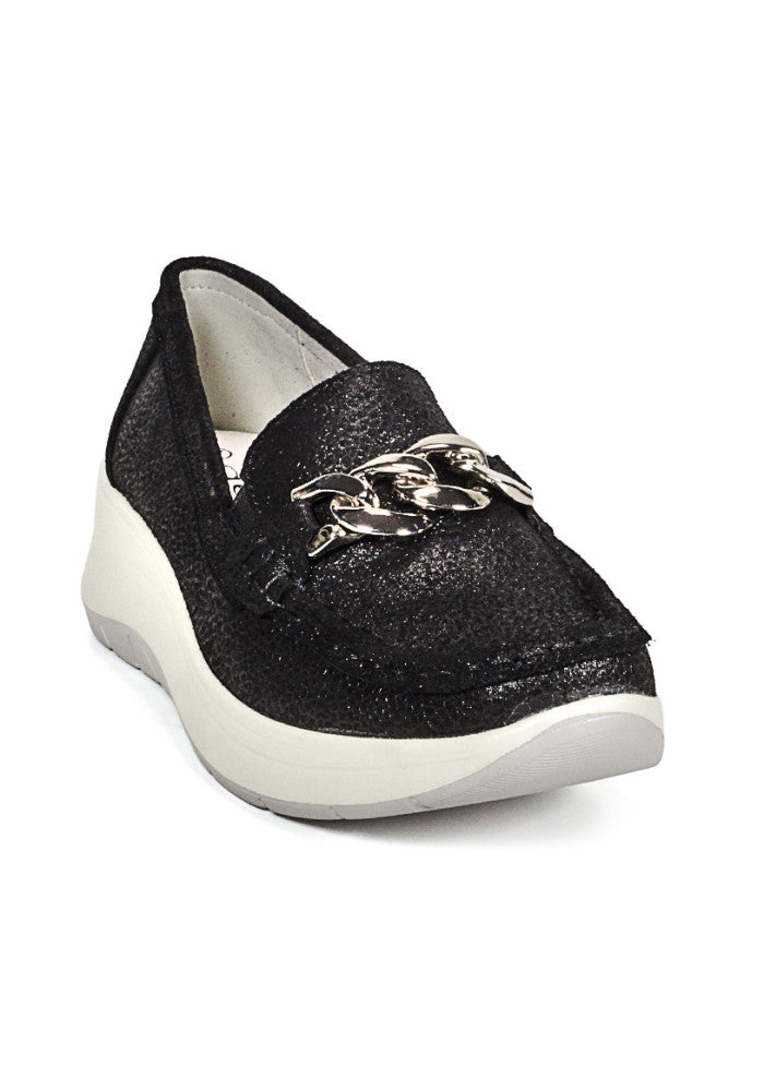 Mocasín Mujer Cuero Darice Negro