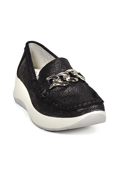 Mocasín Mujer Cuero Darice Negro