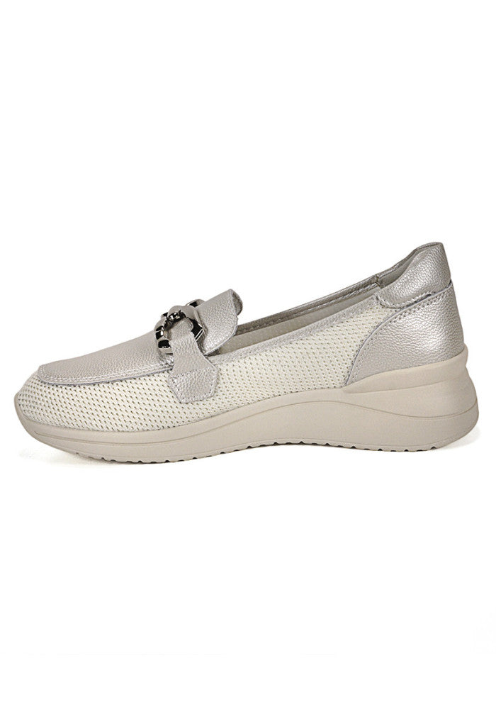 Mocasin Mujer Cuero Zullys Nacar