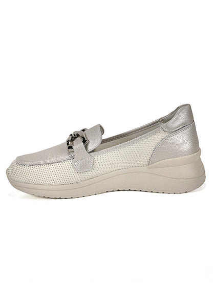 Mocasin Mujer Cuero Zullys Nacar