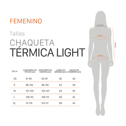 Parka Mujer Termica Light Temis Azul