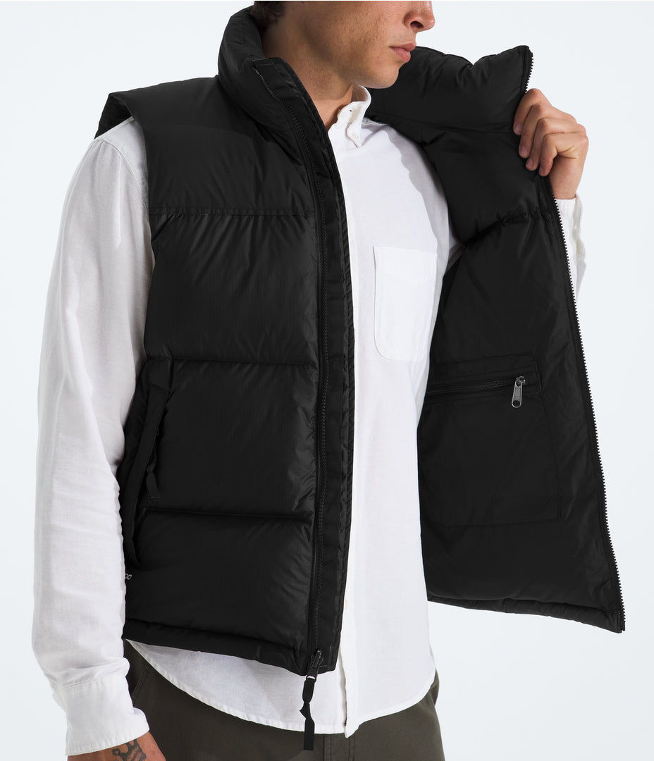 Chaqueta Hombre Sin Mangas De Pluma 1996 Retro Nuptse Vest Negra