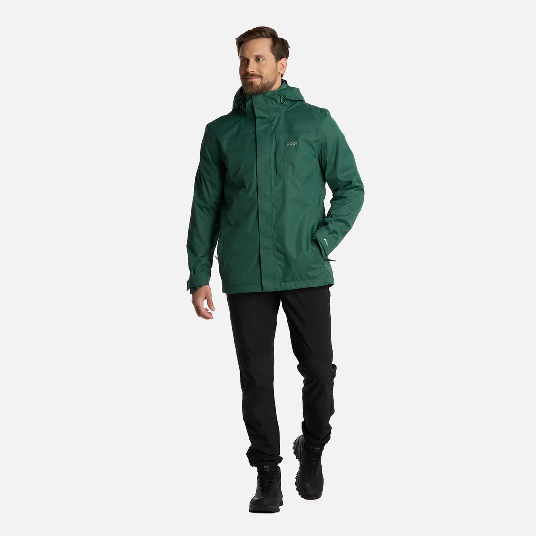 Chaqueta Hombre Tres Cruces Fusion-3 Hoody Verde Botella