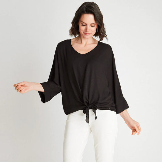 Blusa Mujer Manga Codo Con Lurex Negro