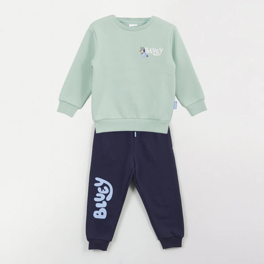 Buzo Niño Back Print Lets Have Fun Verde Bluey