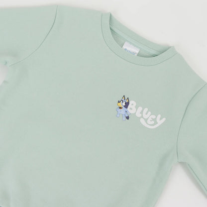 Buzo Niño Back Print Lets Have Fun Verde Bluey