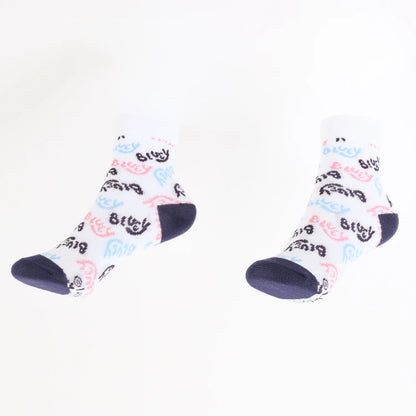 Tripack Calcetines Niña Blanco Full Print