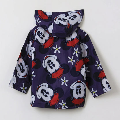 Impermeable Niña Full Print Minnie Morado