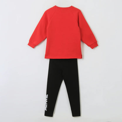 Conjunto Niña Minnie Mouse Guiño Rojo