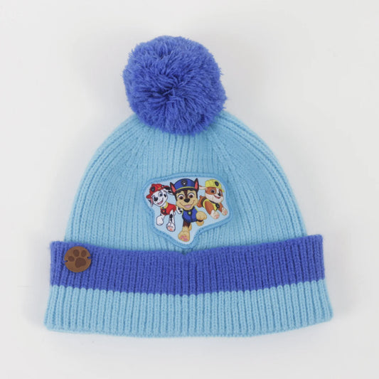 gorro-con-pompón-niño-chase-marshal-&-rubble-azul-