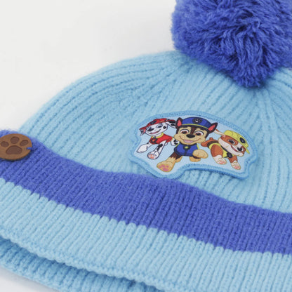 Gorro Niño Pompón Chase Marshal & Rubble Azul