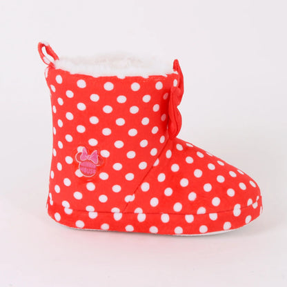 pantufla-bota-niña-print-puntos-minnie-moño-rojo