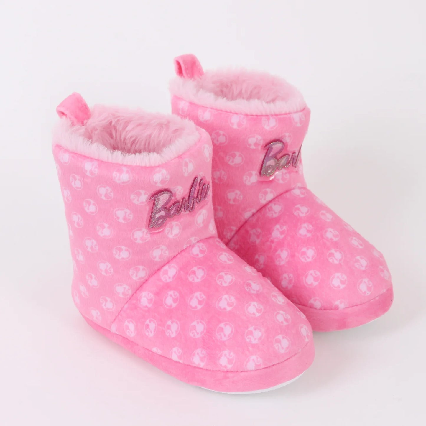 Pantufla Bota Niña Invernal Logo Print Rosado
