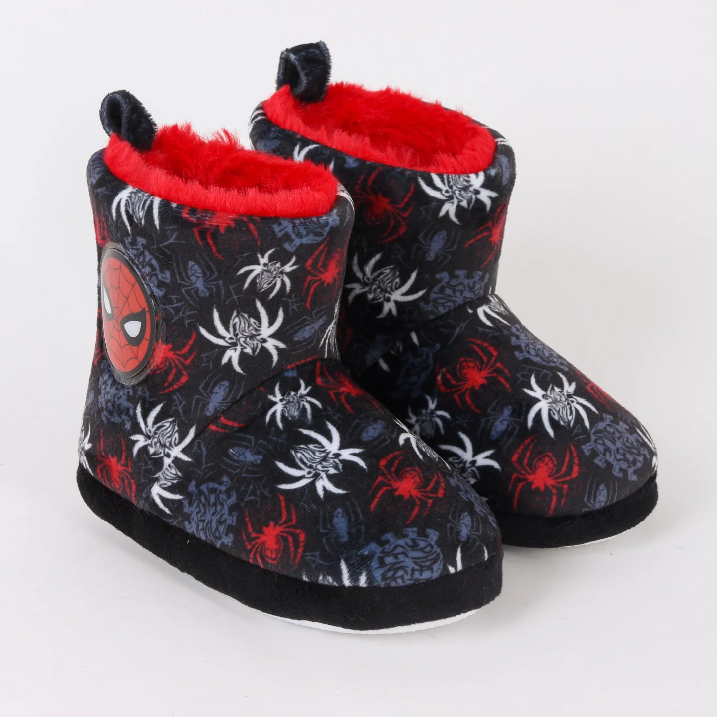 Pantufla Bota Niño Invernal Full Print Spiderman Gris